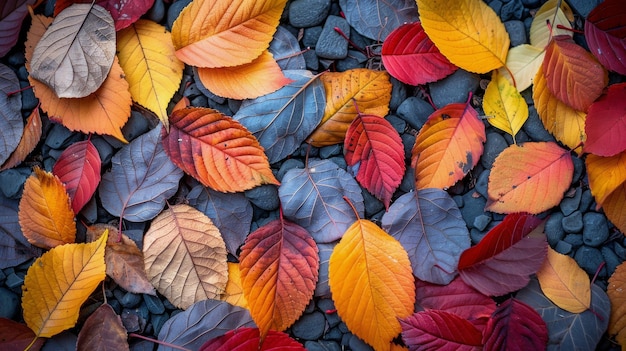 Una pila de hojas caídas en el suelo