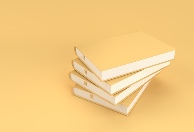 pila de libros de diseño de estilo de maqueta de marcador de libro de texto
