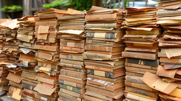 Una pila de libros en una mesa de madera