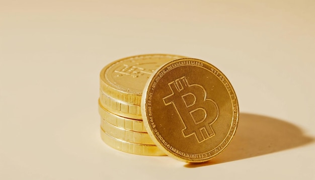 una pila de monedas de oro con la palabra centavo en la parte superior