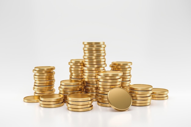 pila de monedas de oro