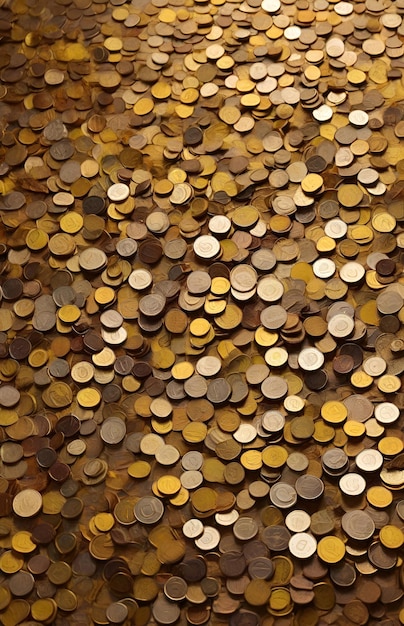 Una pila de monedas