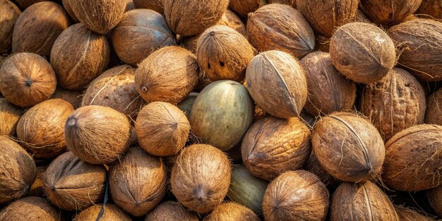 una pila de nueces con un fondo blanco