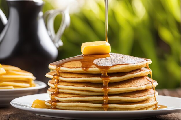 Una pila de panqueques muy delgados tradicionales para la semana rusa de los panqueques Shrove tide