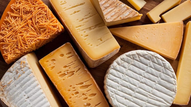 una pila de quesos con la palabra queso en el frente