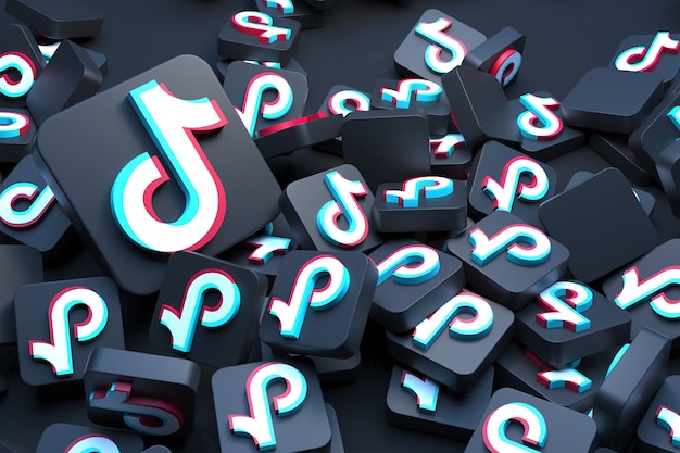 Pila de Tiktok Icon 3D