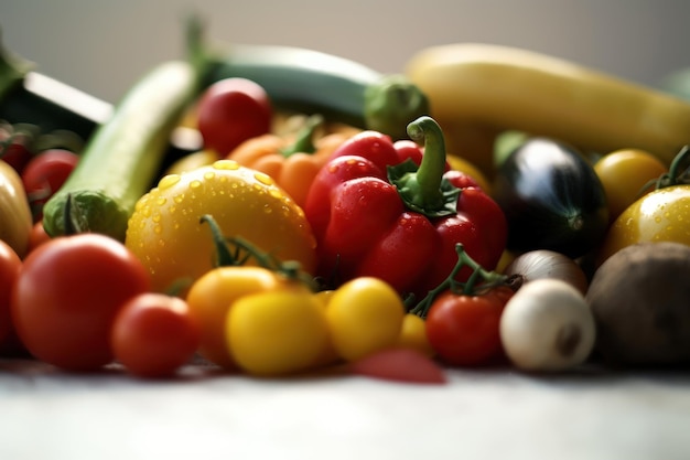 Una pila de verduras que incluye una variedad de verduras.