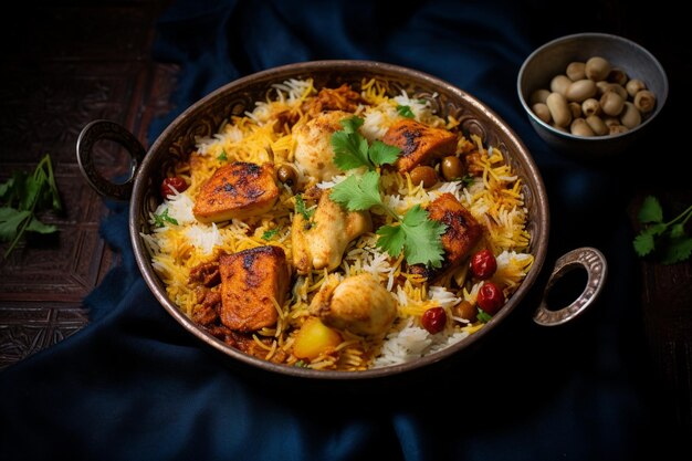 Foto pilao o pilaf de soja nutritivo o arroz frito con guisantes y frijoles verdes