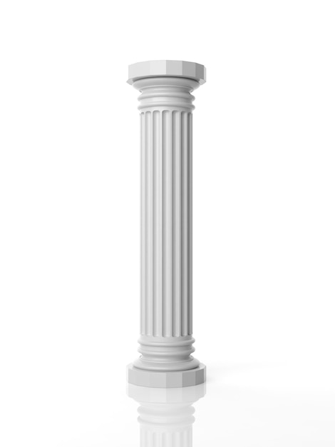Foto pilar de mármol blanco de renderizado 3d