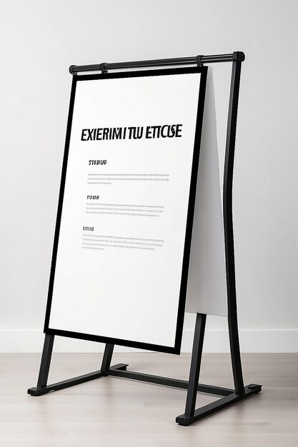 Pilates Studio Exercise Guide Signage Mockup com espaço branco vazio para colocar seu projeto