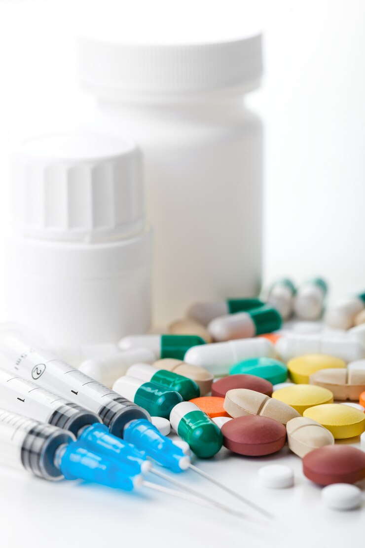 Foto píldoras médicas para el tratamiento de pacientes.