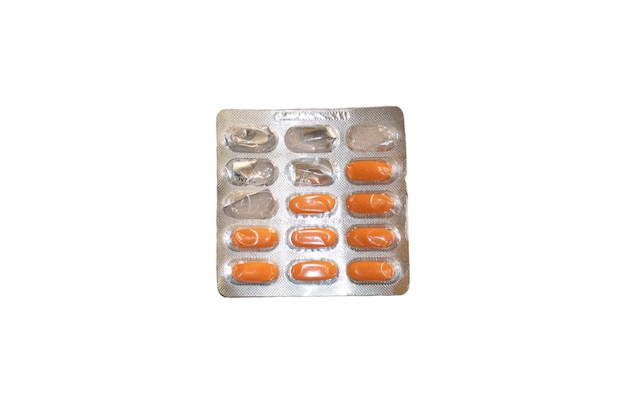 Píldoras de naranja tira de Medicamentos - protección de la salud