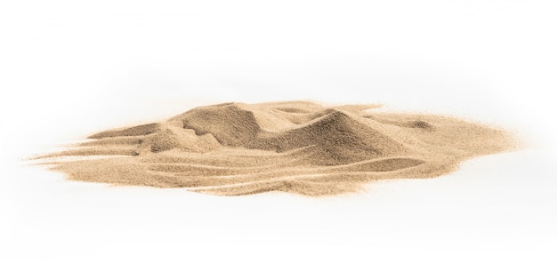 Foto pilha de areia isolada