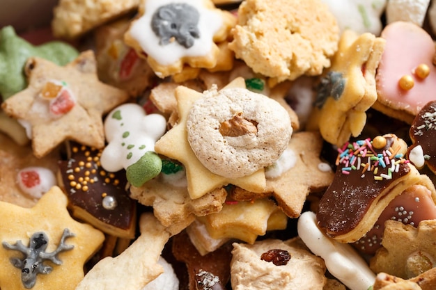 Pilha de biscoitos caseiros de Natal