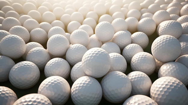 Pilha de bolas de golfeconceito 3d