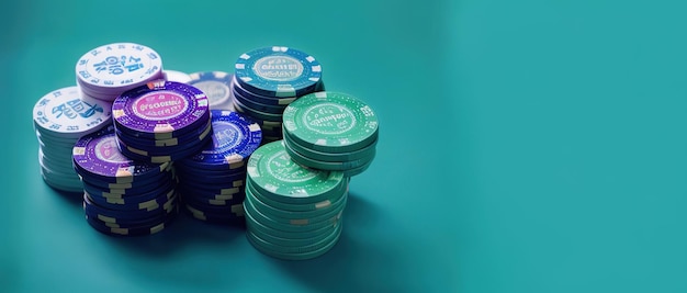 Pilha de fichas vazias realistas para casino Generative AI