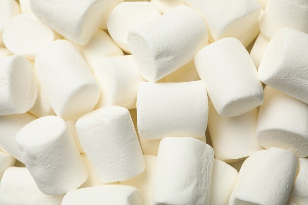 Foto pilha de marshmallow doce