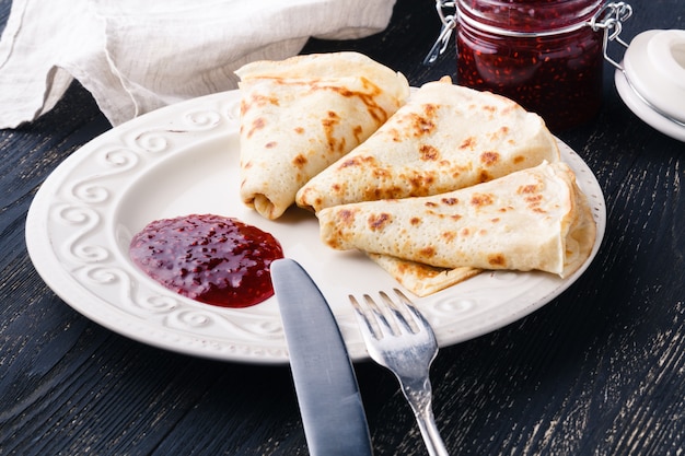 Pilha de panquecas para o carnaval maslenitsa