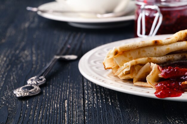 Pilha de panquecas para o carnaval maslenitsa