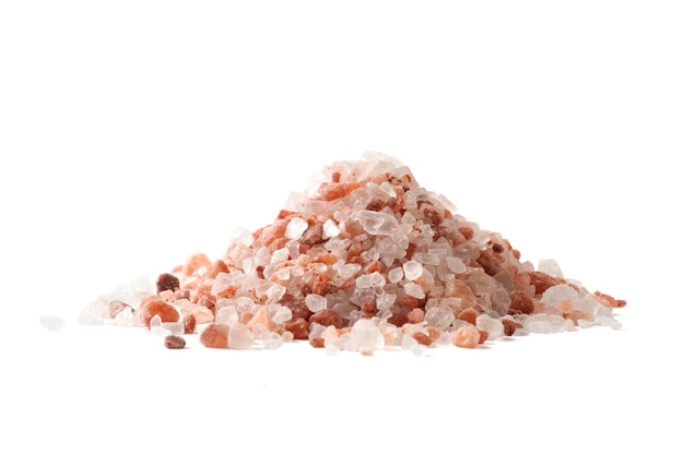 Foto pilha de sal em branco