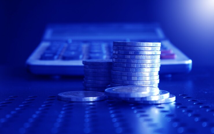 pilhas de bitcoins dinheiro moeda conceito de fundo economizando dinheiro