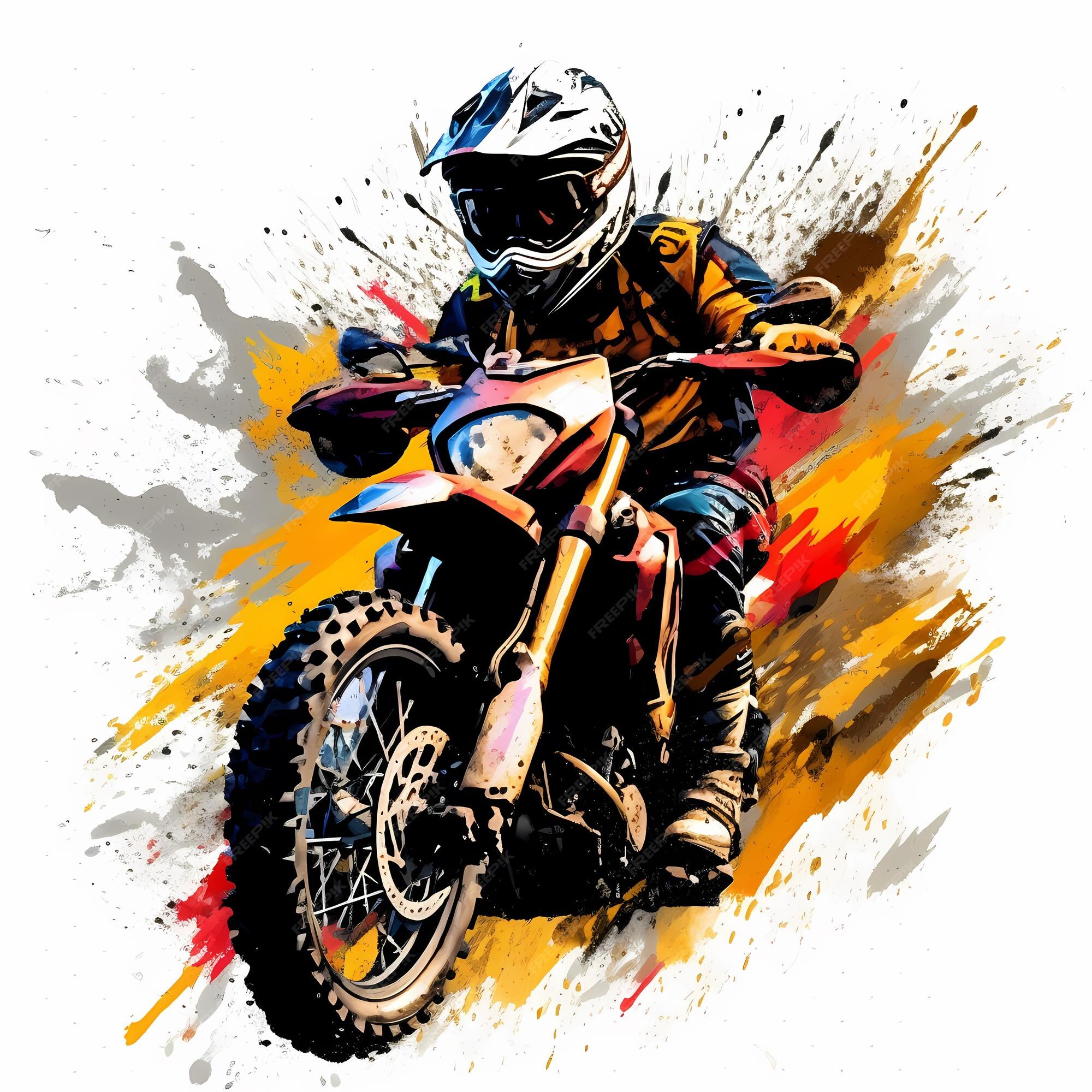 Motocross Racer Na Pista De Poeira. Estilo Dos Desenhos Animados.  Ilustração Vetorial Conceitual Sobre Motocross Sport.Motocross Racer Na  Pista De Poeira. Estilo Dos Desenhos Animados Royalty Free SVG, Cliparts,  Vetores, e Ilustrações