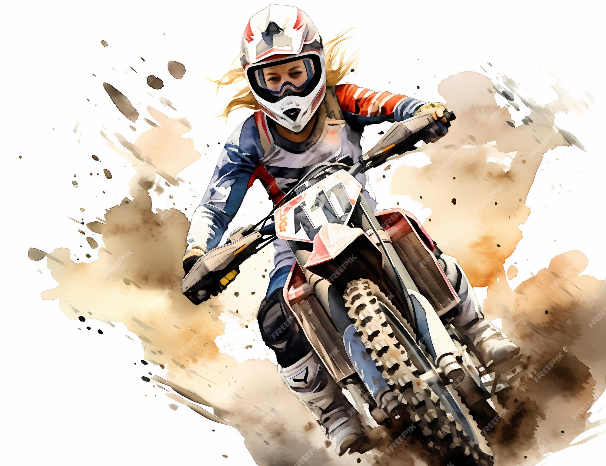 Motocross Racer Na Pista De Poeira. Estilo Dos Desenhos Animados.  Ilustração Vetorial Conceitual Sobre Motocross Sport.Motocross Racer Na  Pista De Poeira. Estilo Dos Desenhos Animados Royalty Free SVG, Cliparts,  Vetores, e Ilustrações