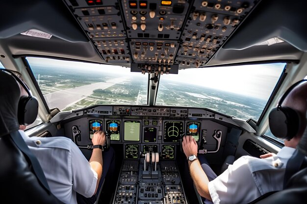 Foto pilotos na cabine