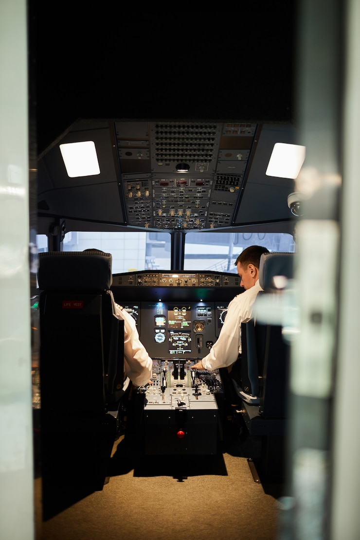 Foto pilotos na cabine