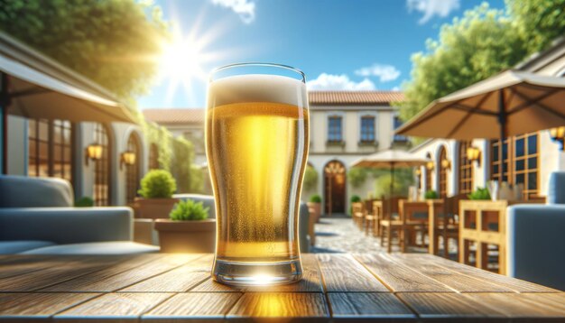 Pilsner im sonnigen Freien