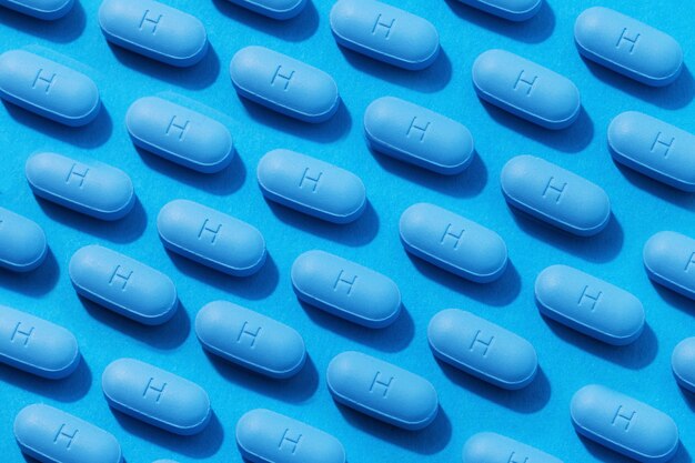 Pílulas de PrEP com prescrição para profilaxia pré-exposição para ajudar a proteger as pessoas do HIV.