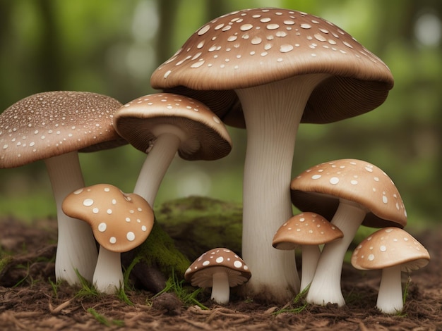 Pilz mit verschwommenem Naturhintergrund