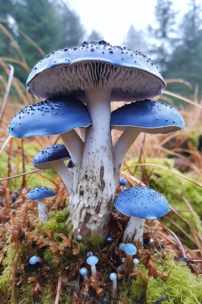 Pilze wachsen wild im Wald