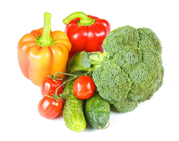 Pimenta brócolis tomate cereja pepino