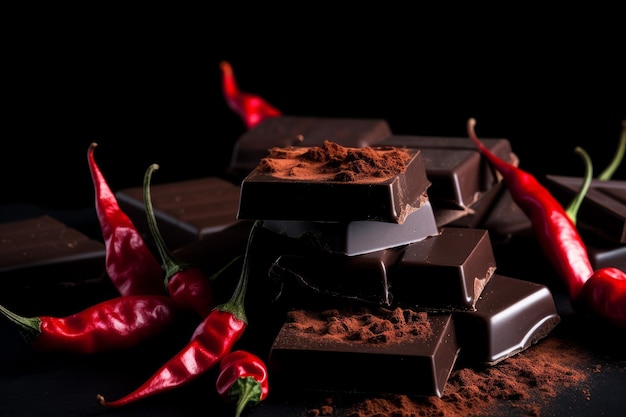 Pimenta chocolate Sobremesa marrom escuro Gerar Ai