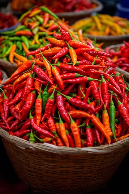 Pimenta no mercado