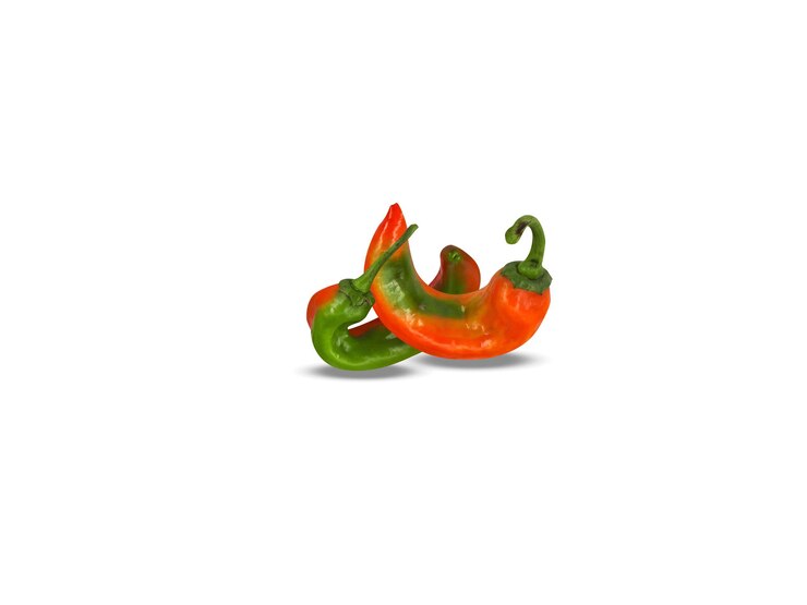 Foto pimenta ou pimentão capsicum annuum em fundo branco