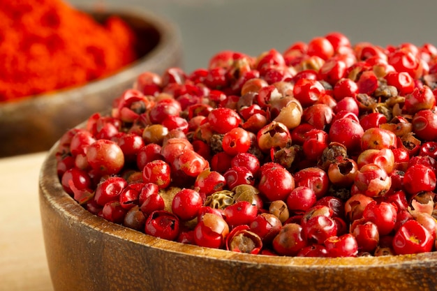 Pimenta vermelha em pó fundo de comida de sementes de pimenta vermelha