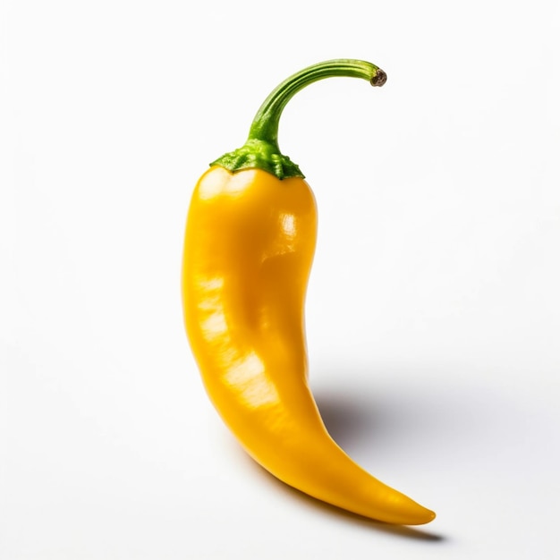 Un pimiento amarillo con la palabra campana