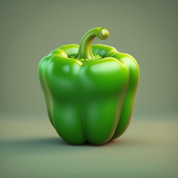 pimiento verde con hermoso fondo