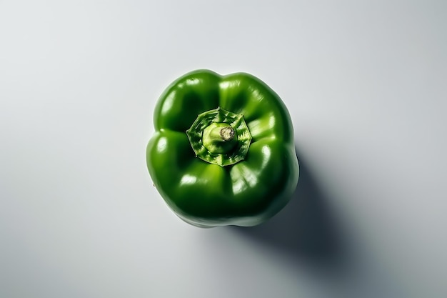 Foto pimiento verde sobre un fondo blanco.