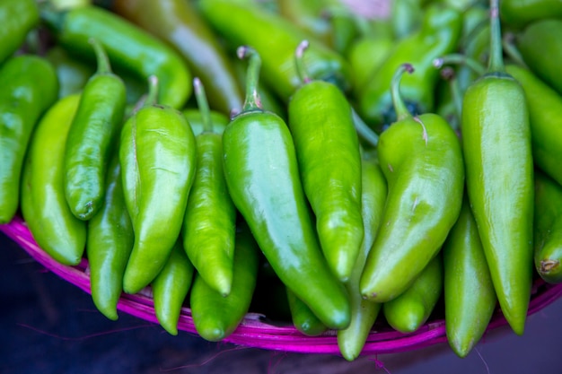 Pimientos en el mercado