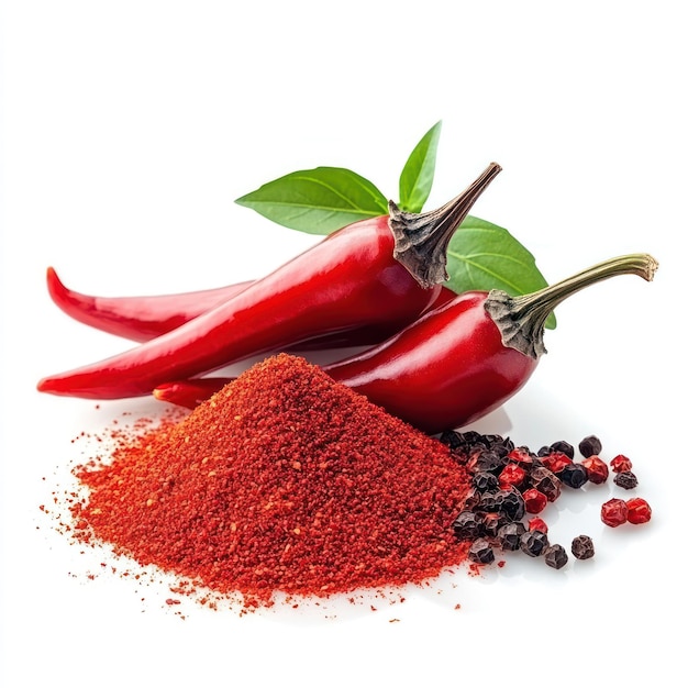 Pimientos y polvo de chile