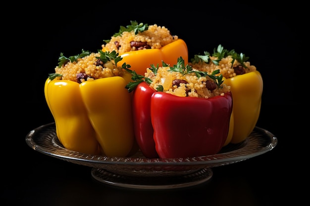 Pimientos de quinoa rellenados