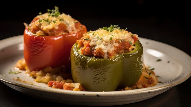 Pimientos Rellenos Saludables y Sabrosos