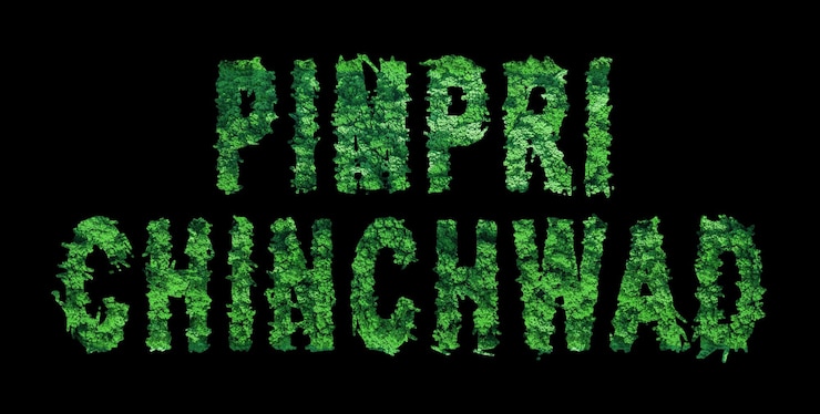 Foto pimpri chinchwad letras pimpri chinchwad bosque ecología concepto