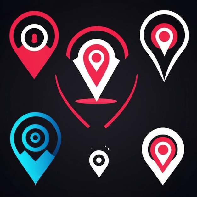 Pin Locator Icon Vector Logo-Vorlage für modische Kartenzeiger-Designs