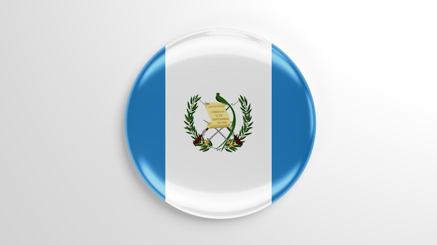 Foto pin redondo guatemala bandera 3d ilustración