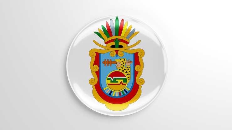Foto pin redondo guerrero bandera 3d ilustración