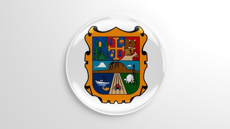 Foto pin redondo tamaulipas bandera 3d ilustración